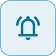 Notification bell icon indicating alerts