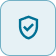 Security shield icon indicating protection or verified safety status